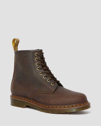 Dr Martens 1460 Crazy Horse Leather Šnurovacie Čižmy Panske Hnede | 6450-OEBCR